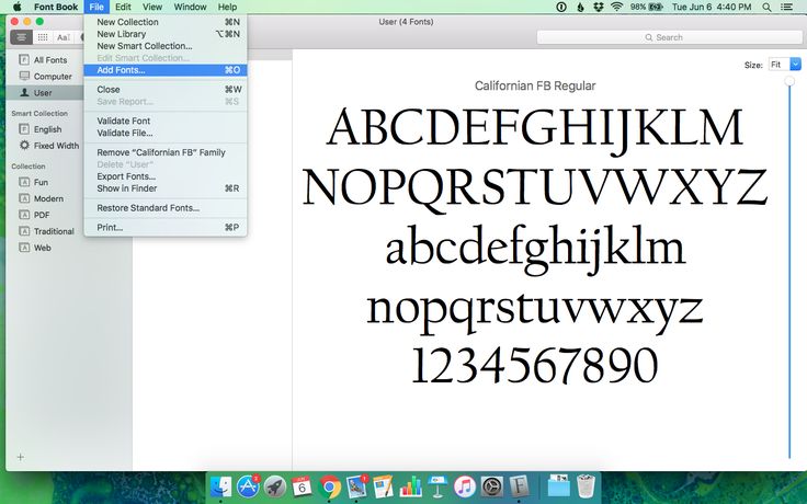 how to install font in mac